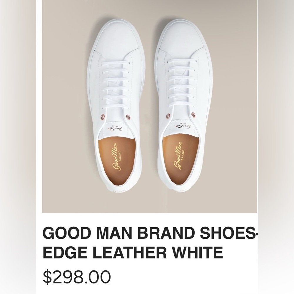 Good Man Brand Edge White Leather Sneakers